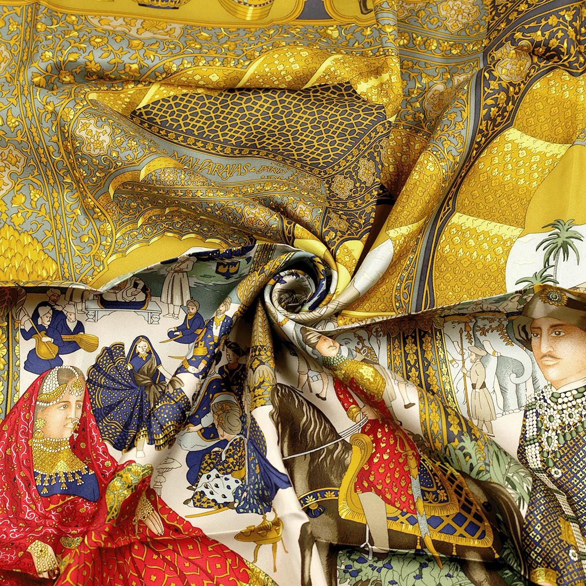Hermes Scarf "Splendeur des Maharajas" by Catherine Baschet 90cm Silk | Foulard Carre