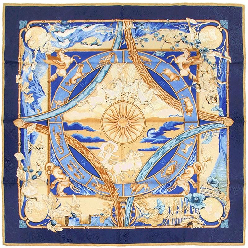 Hermes Scarf "Rythmes du Monde" by Laurence Bourthoumieux 90cm Silk | Carre Foulard