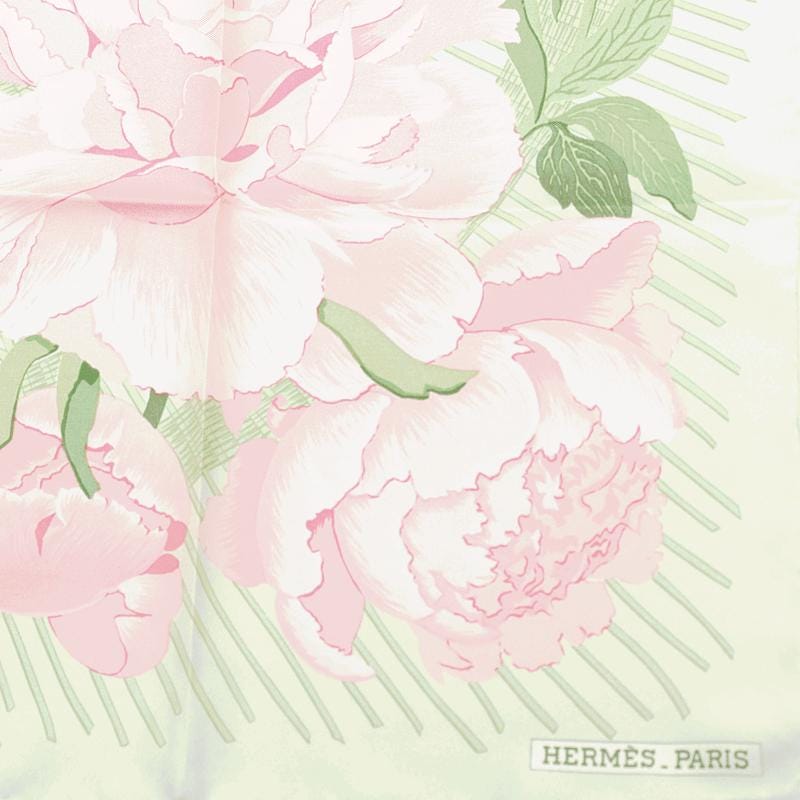 Hermes Scarf "Pivoines" by Christiane Vauzelles 90cm Silk | Carre Foulard