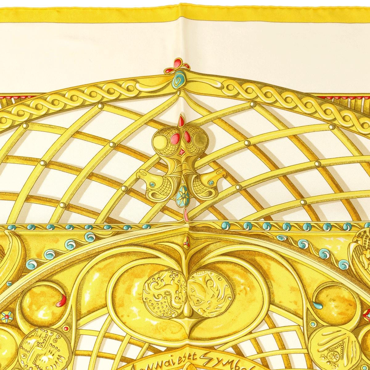 Hermes Scarf "Monnaies et Symboles des Parisii" by Zoe Pauwels 90cm Silk | Carre Foulard