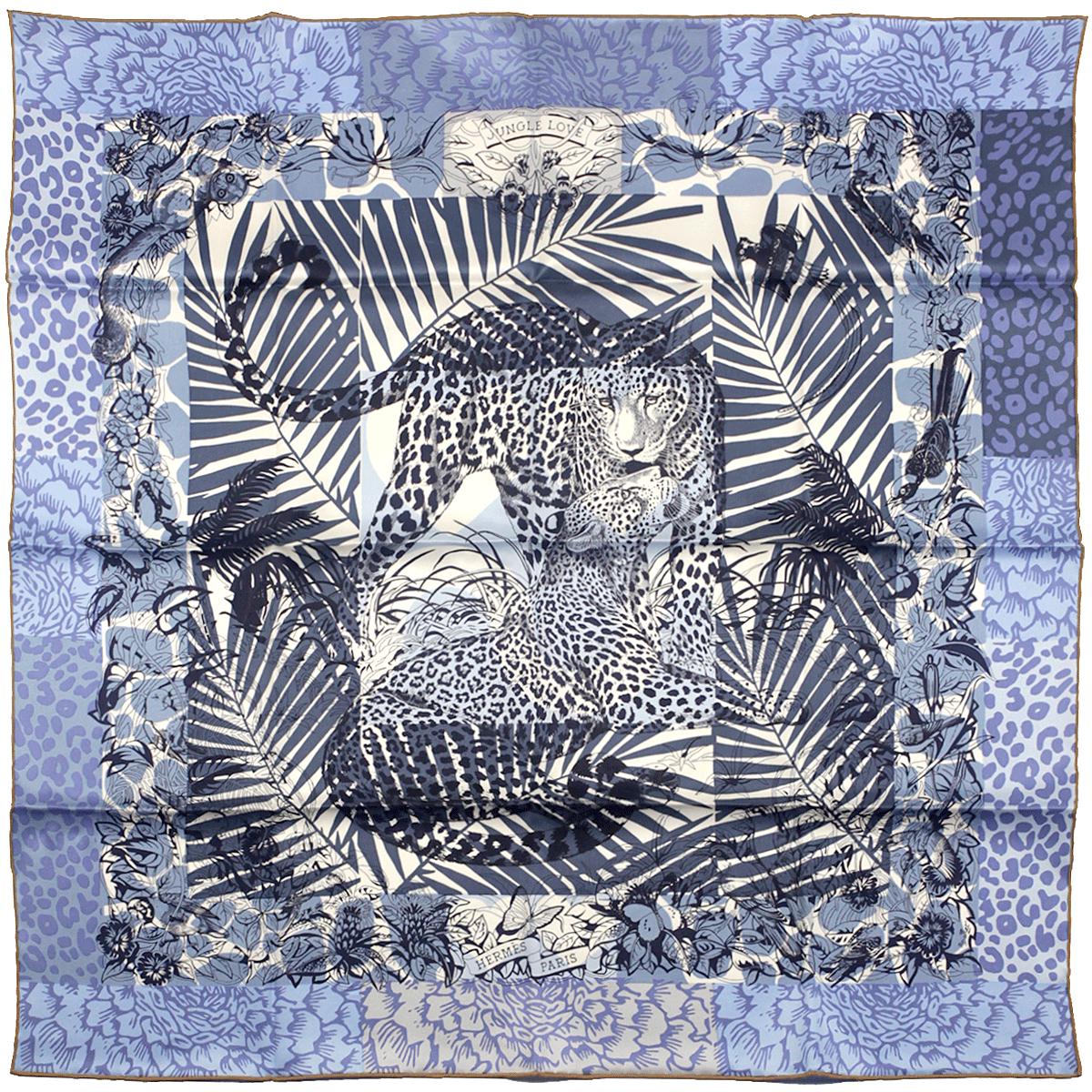 Hermes Scarf "Jungle Love au Tampon" by Robert Dallet and Giancarlo Pagni 70cm Silk | Foulard Carre