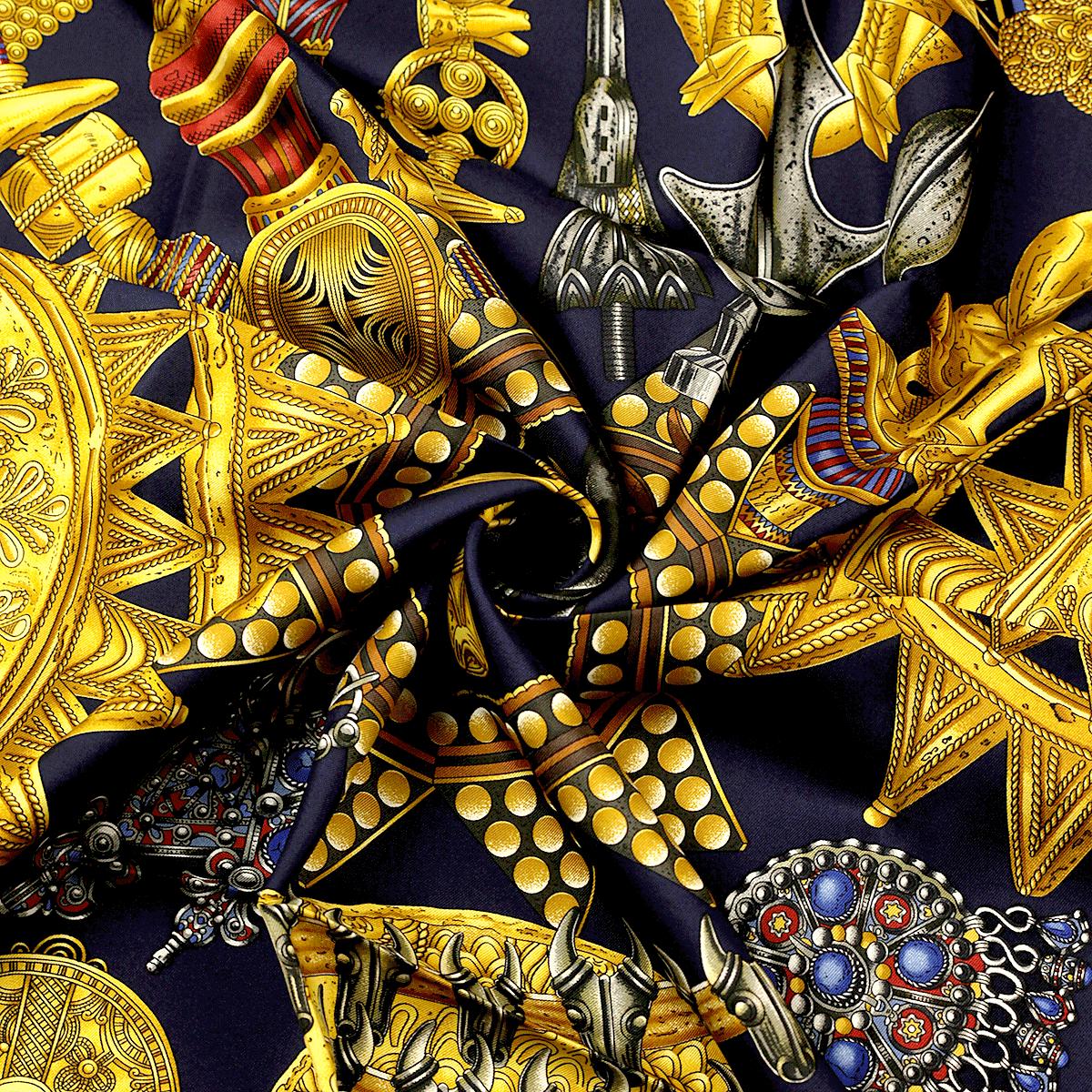 Hermes Scarf "L'Or des Chefs" by Joachim Metz 90cm Silk