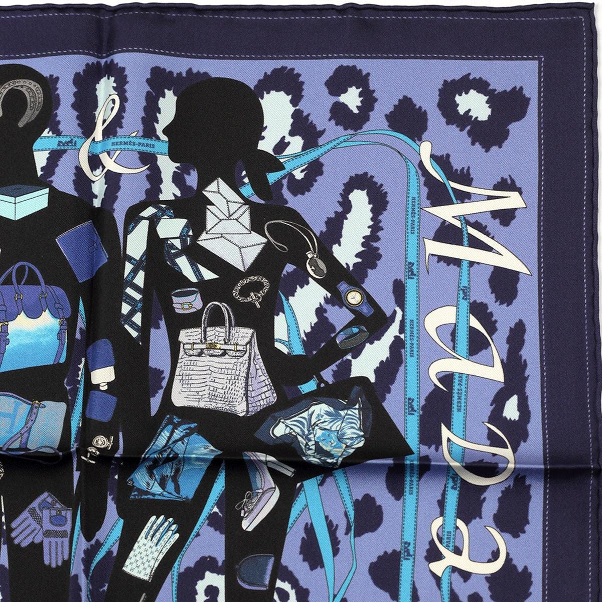 Hermes Scarf 45cm "Monsieur et Madame" by Bali Barret Silk Gavroche