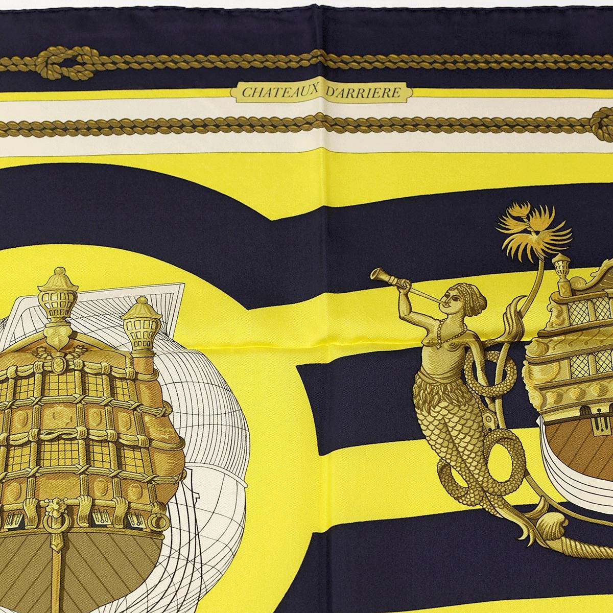 Hermes Scarf "Chateaux d'Arriere" by Julia Abadie 90cm Silk | Foulard Carre