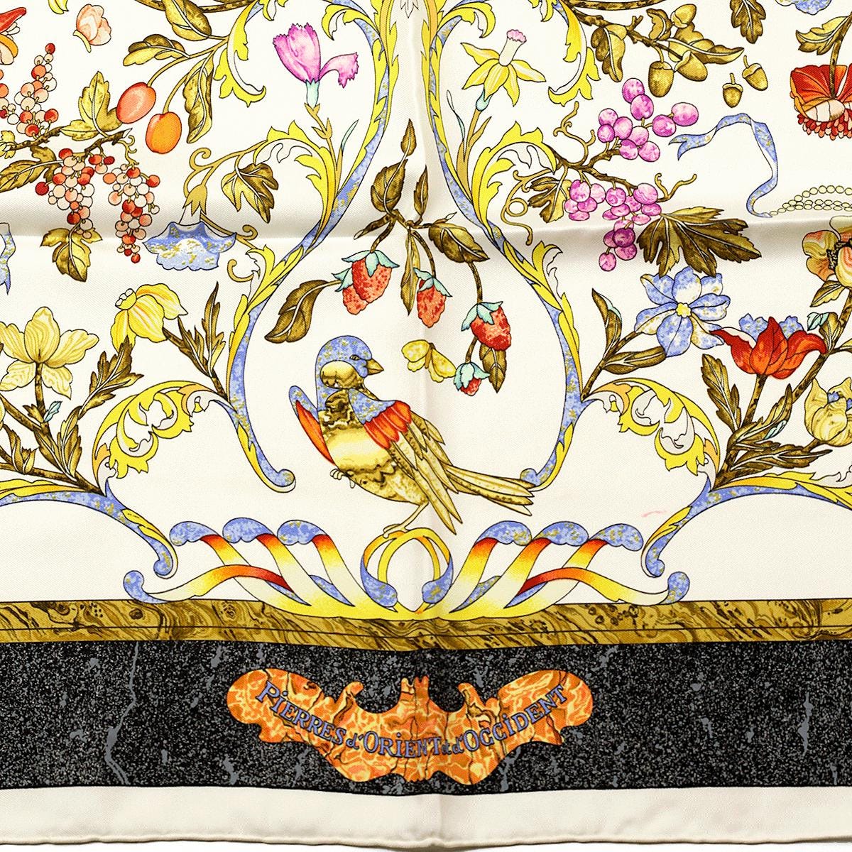 Hermes Scarf "Pierres d'Orient et d'Occident" by Zoe Pauwels 90cm Silk | Carre Foulard