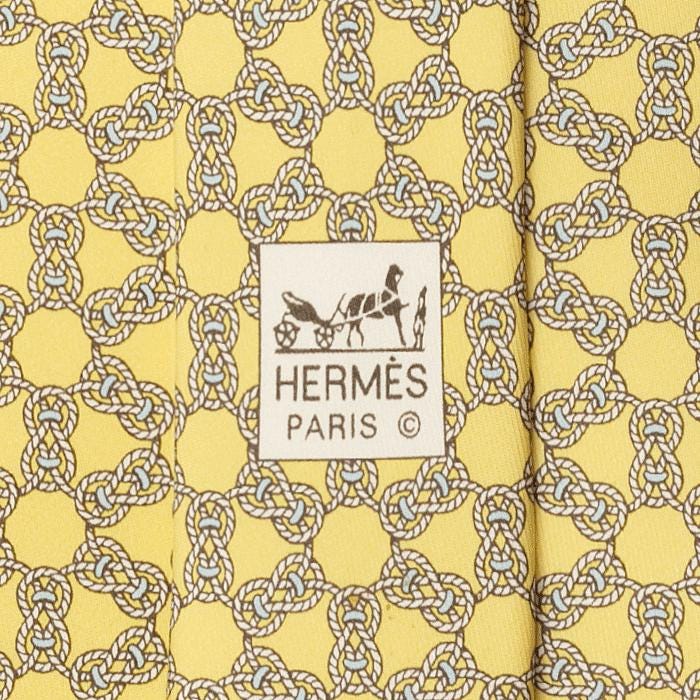 Hermes Men's Silk Tie Geometric Pattern 5435 | Necktie Cravate
