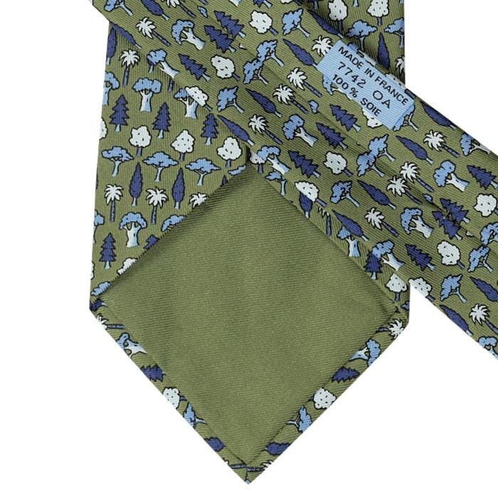 Hermes Men's Silk Tie Trees Pattern 7742 | Necktie Cravate