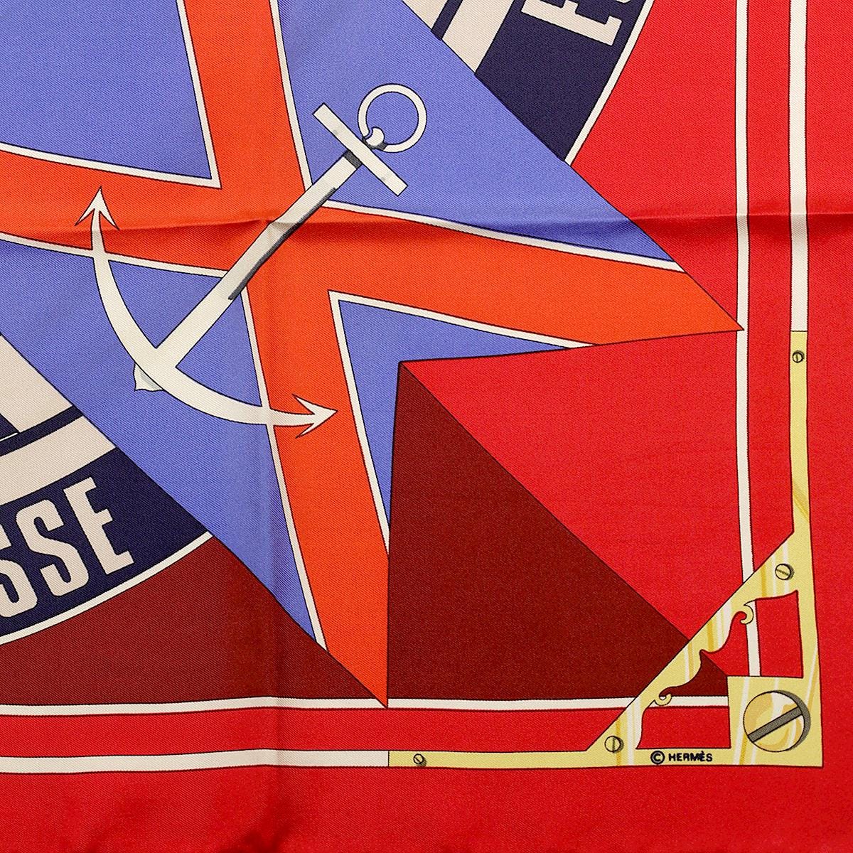 Hermes Scarf "Sextants" by Loic Dubigeon 90cm Silk | Carre Foulard