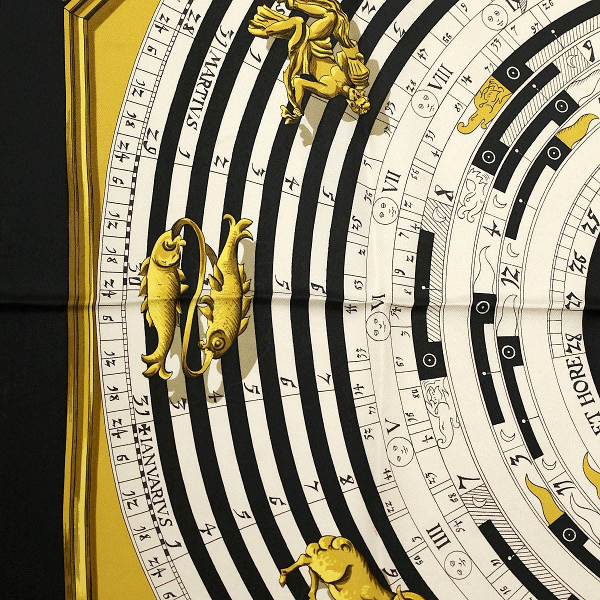 Hermes Scarf "Astrologie" by Françoise Façonnet Vintage 90cm Silk | Carre Foulard