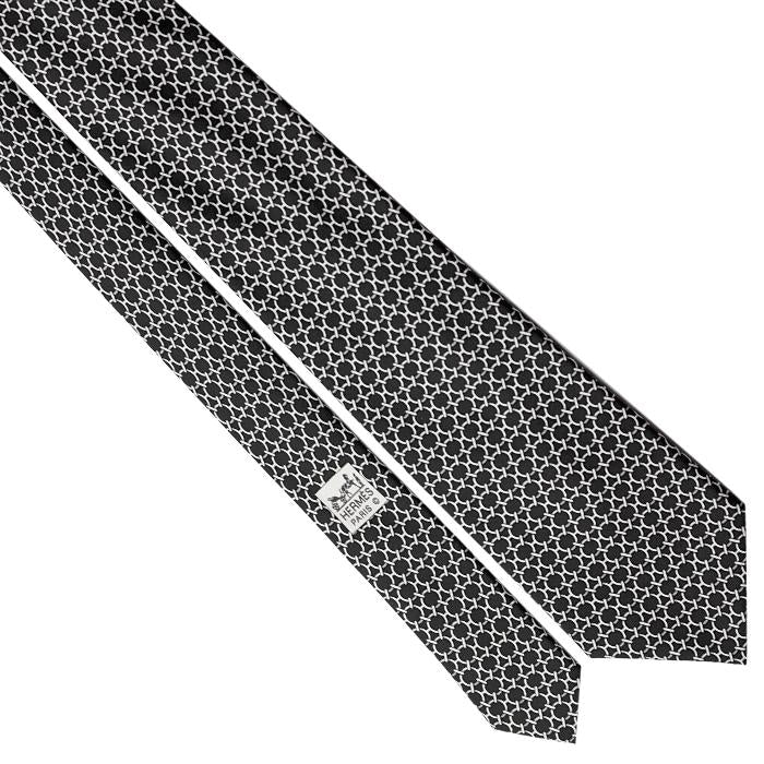 Hermes Men's Silk Tie Geometric Pattern 5171 | Necktie Cravate