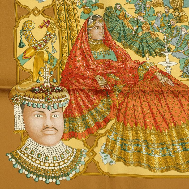 Hermes Scarf "Splendeur des Maharajas" by Catherine Baschet 90cm Silk | Foulard Carre