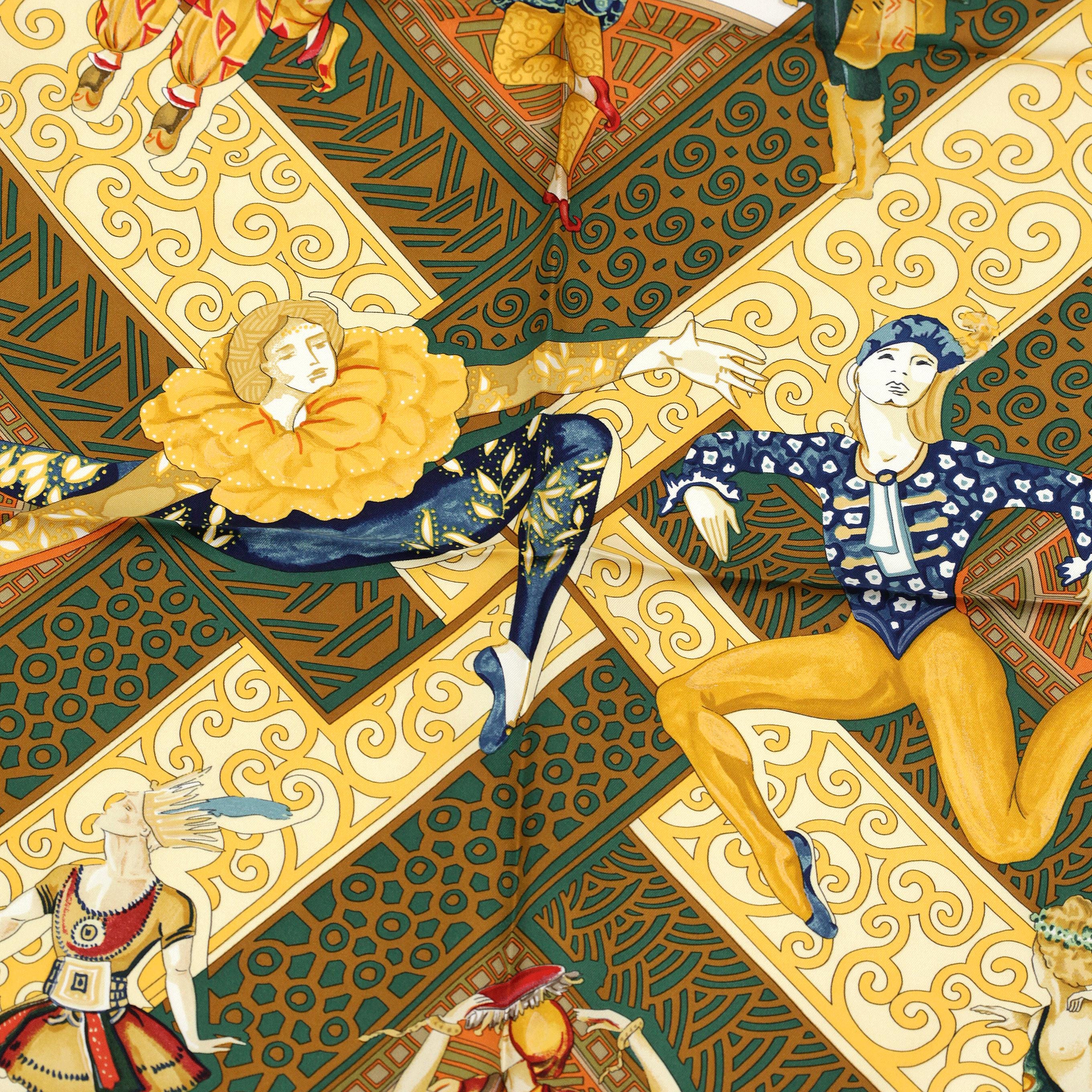 Hermes Scarf "Les Ballets Russes" by Annie Faivre 90cm Silk