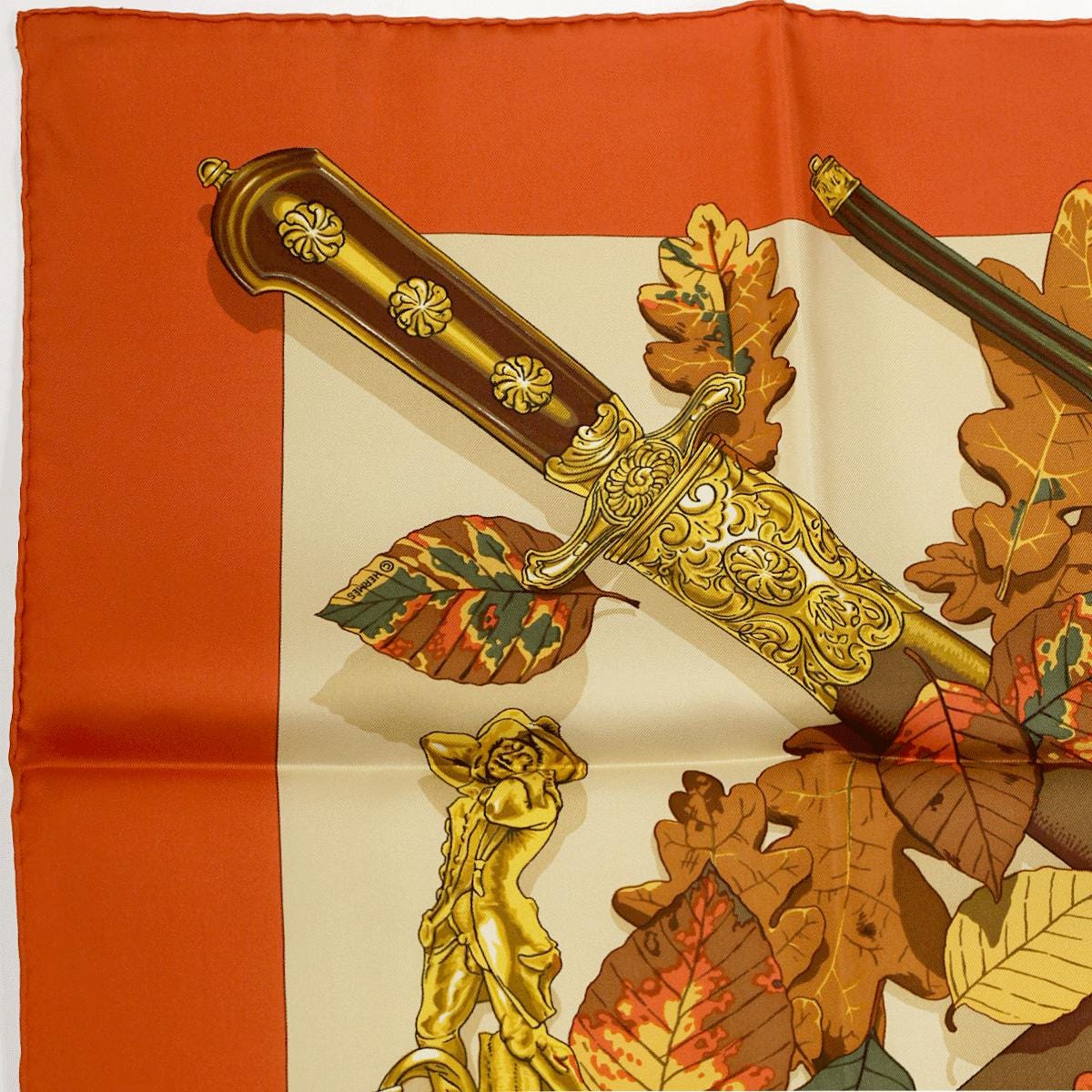 Hermes Scarf "Au Plus Dru" by Vladimir Rybaltchenko Vintage 90cm Silk | Carre Foulard