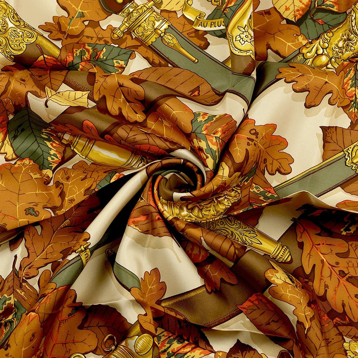 Hermes Scarf "Au Plus Dru" by Vladimir Rybaltchenko Vintage 90cm Silk | Carre Foulard