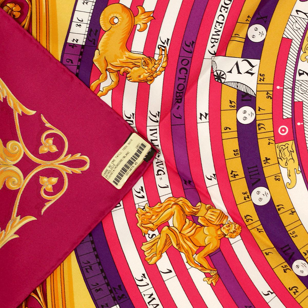 Hermes Scarf "Astrologie" by Françoise Façonnet 90cm Silk