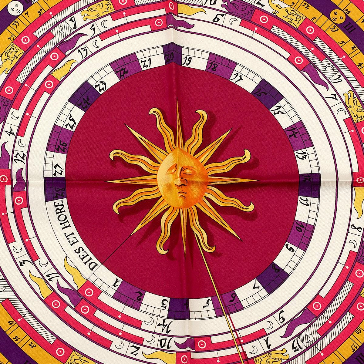 Hermes Scarf "Astrologie" by Françoise Façonnet 90cm Silk