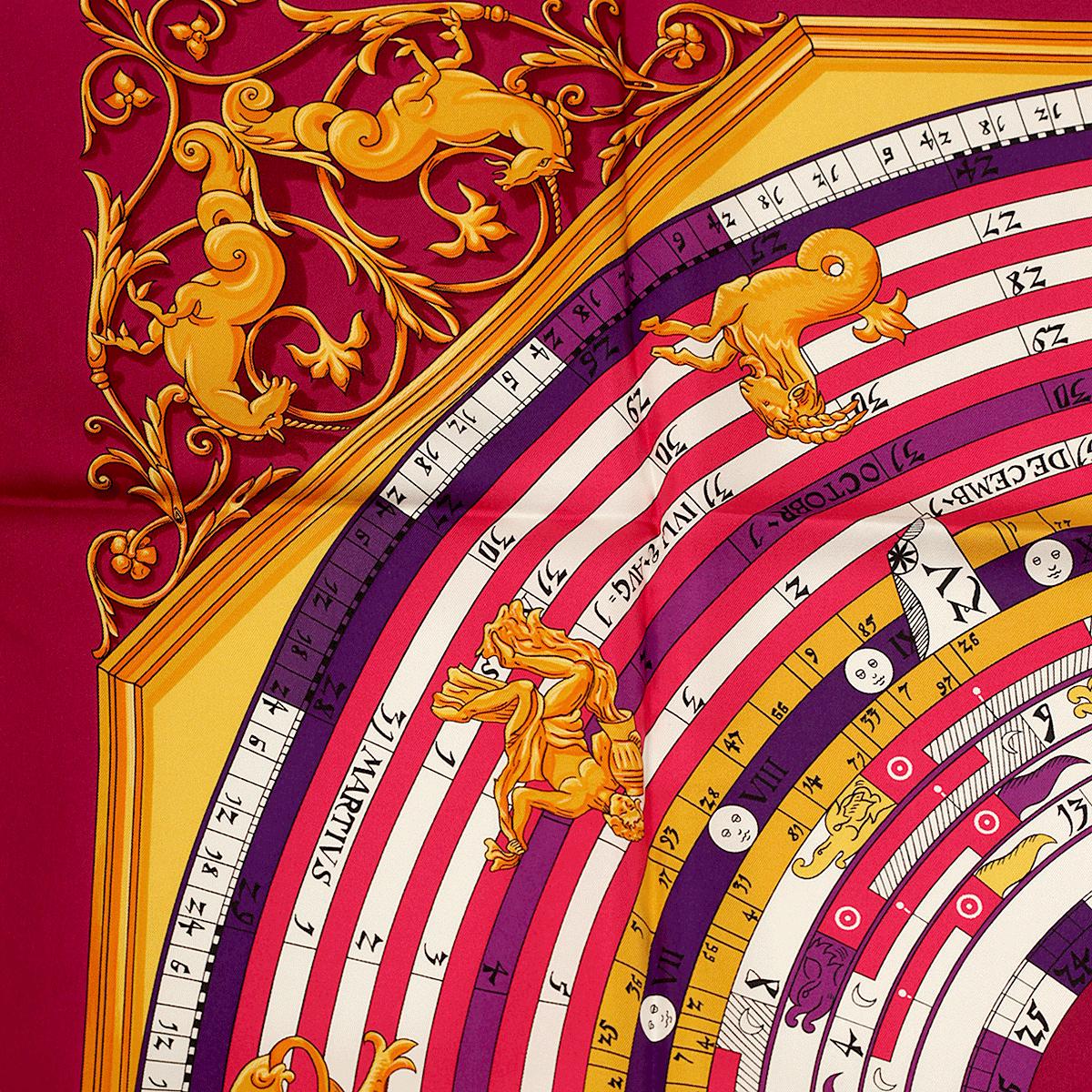 Hermes Scarf "Astrologie" by Françoise Façonnet 90cm Silk