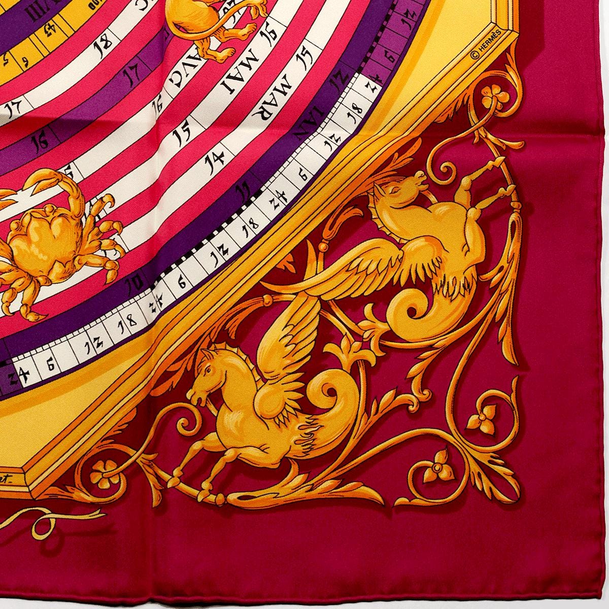 Hermes Scarf "Astrologie" by Françoise Façonnet 90cm Silk