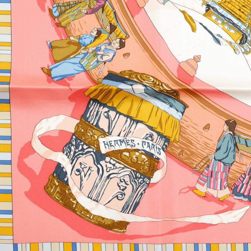 Hermes Scarf "Prieres au Vent" by Dimitri Rybaltchenko 90cm Silk