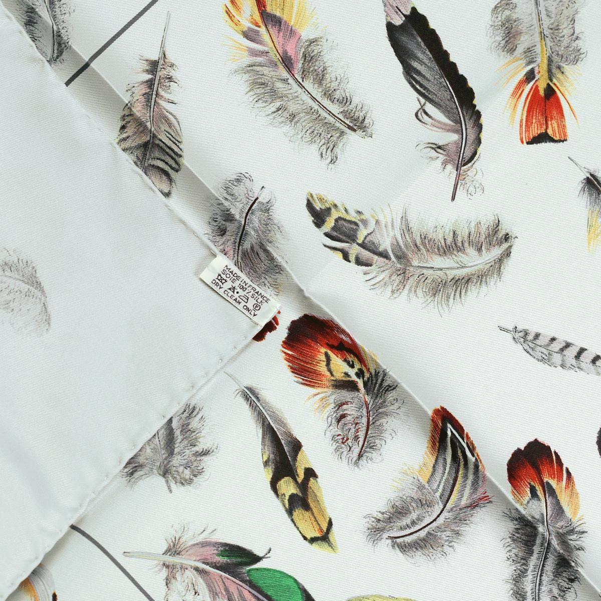 Hermes Scarf "Plumes" by Henri de Linares 90cm Silk | Carre Foulard