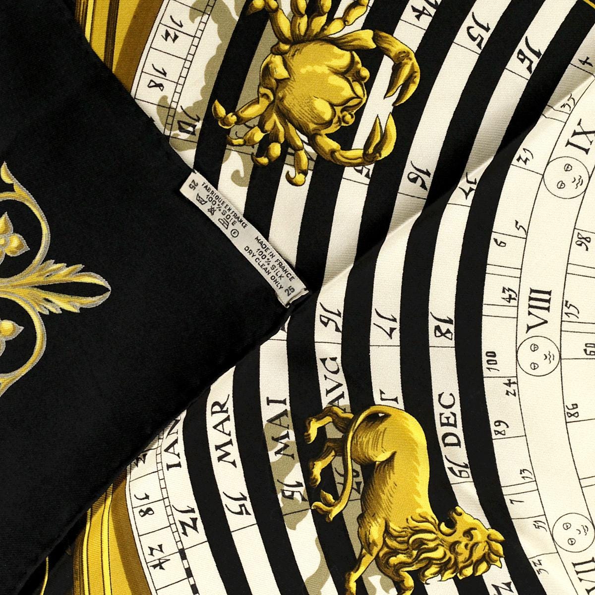 Hermes Scarf "Astrologie" by Françoise Façonnet Vintage 90cm Silk | Carre Foulard