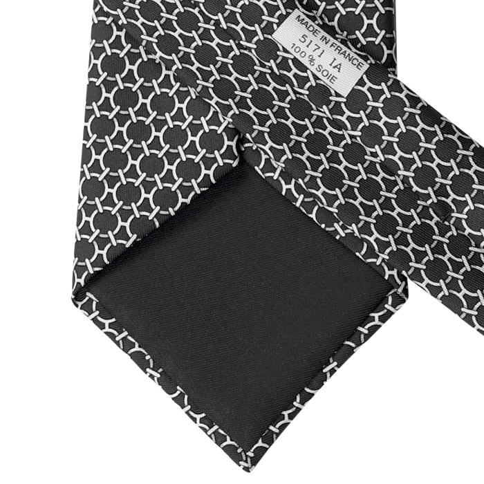 Hermes Men's Silk Tie Geometric Pattern 5171 | Necktie Cravate
