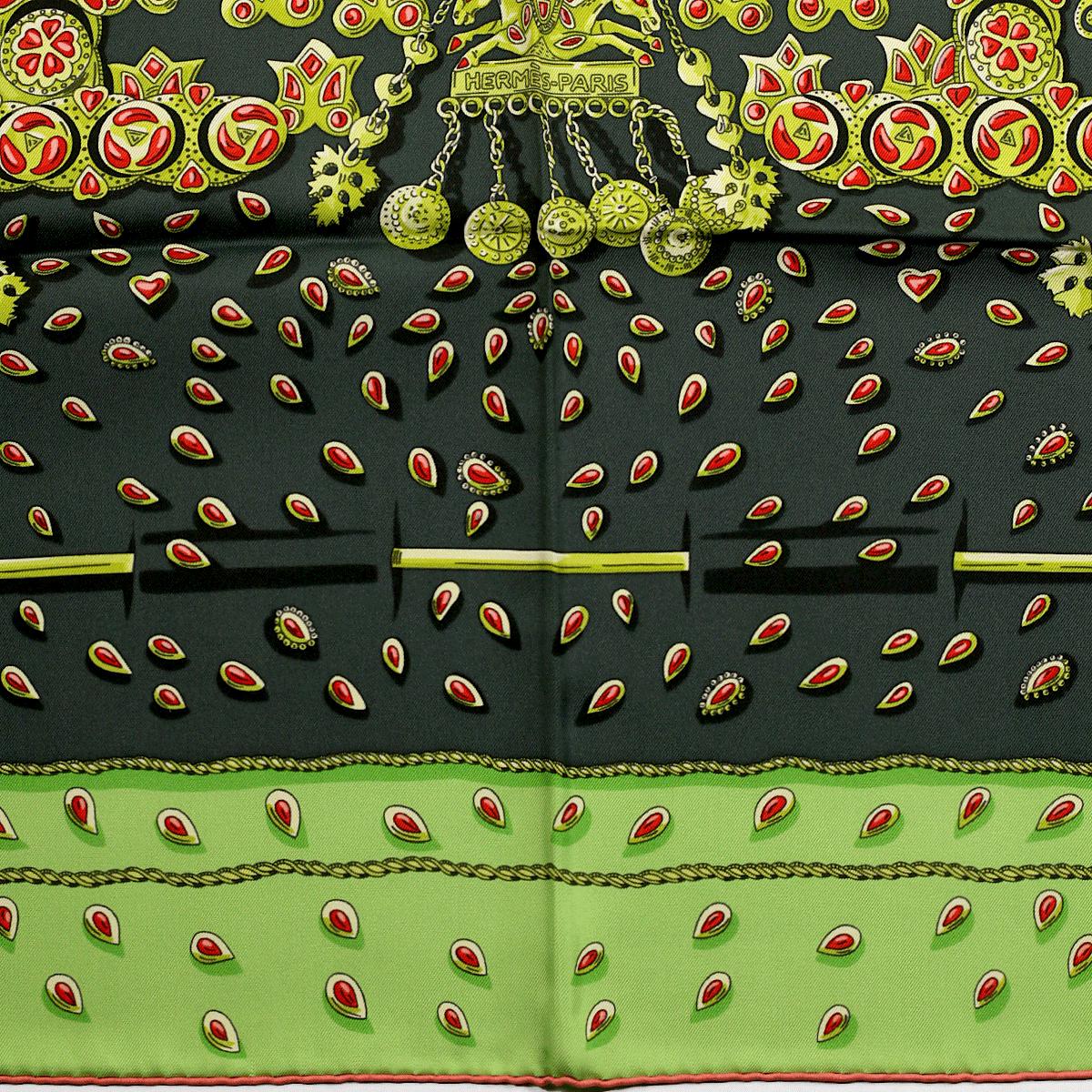Hermes Scarf "Tresors Retrouves" by Annie Faivre 90cm Silk