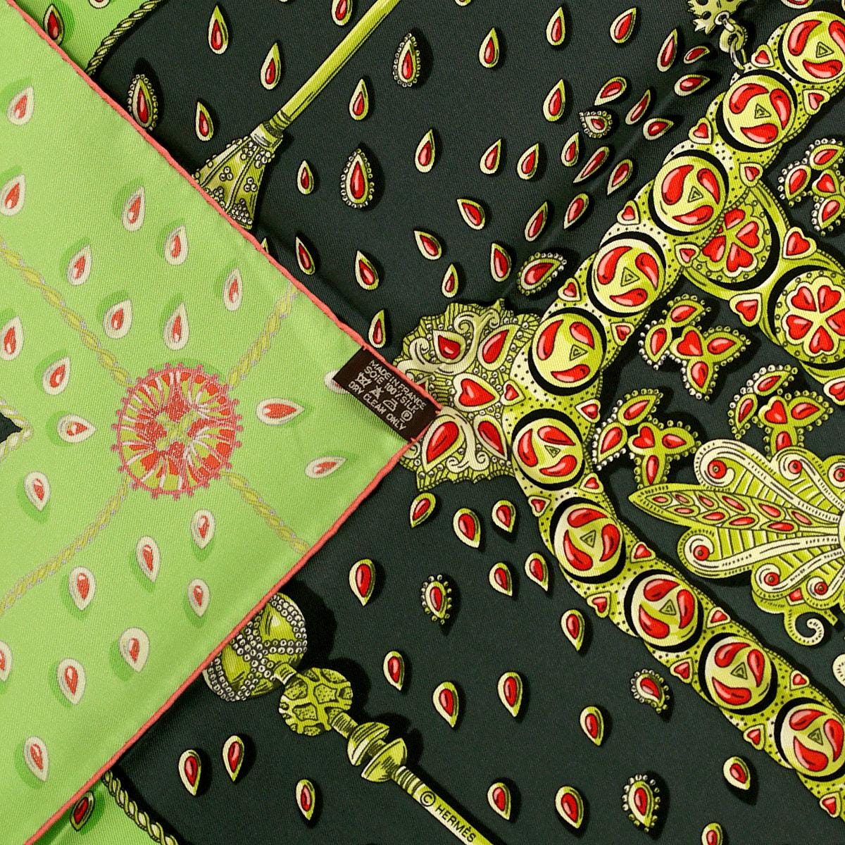 Hermes Scarf "Tresors Retrouves" by Annie Faivre 90cm Silk