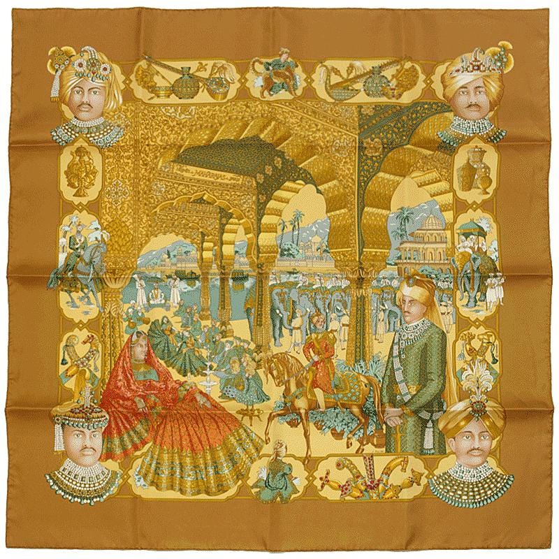 Hermes Scarf "Splendeur des Maharajas" by Catherine Baschet 90cm Silk | Foulard Carre
