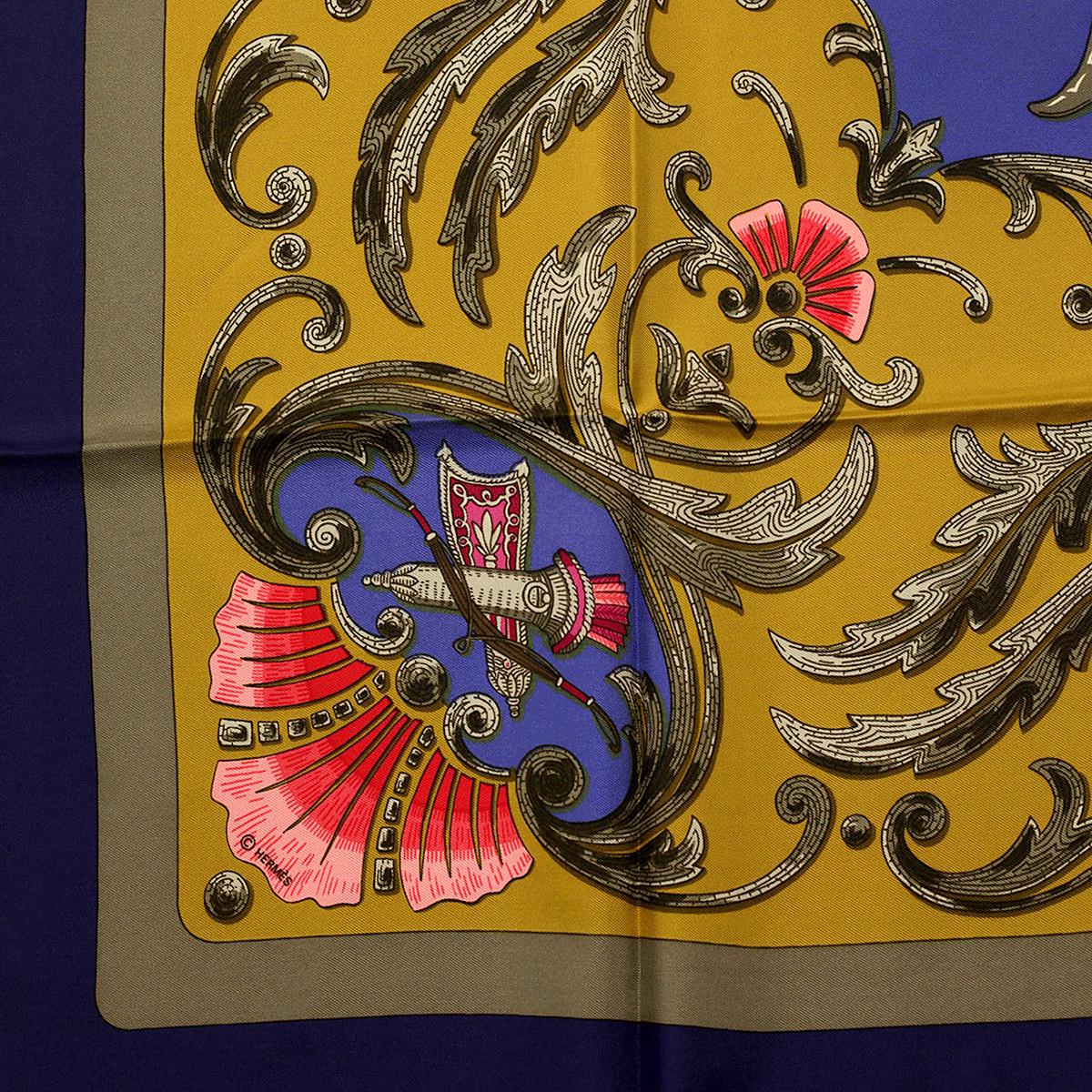Hermes Scarf "Cheval Turc" by Christiane Vauzelles Vintage 90cm Silk | Carre Foulard