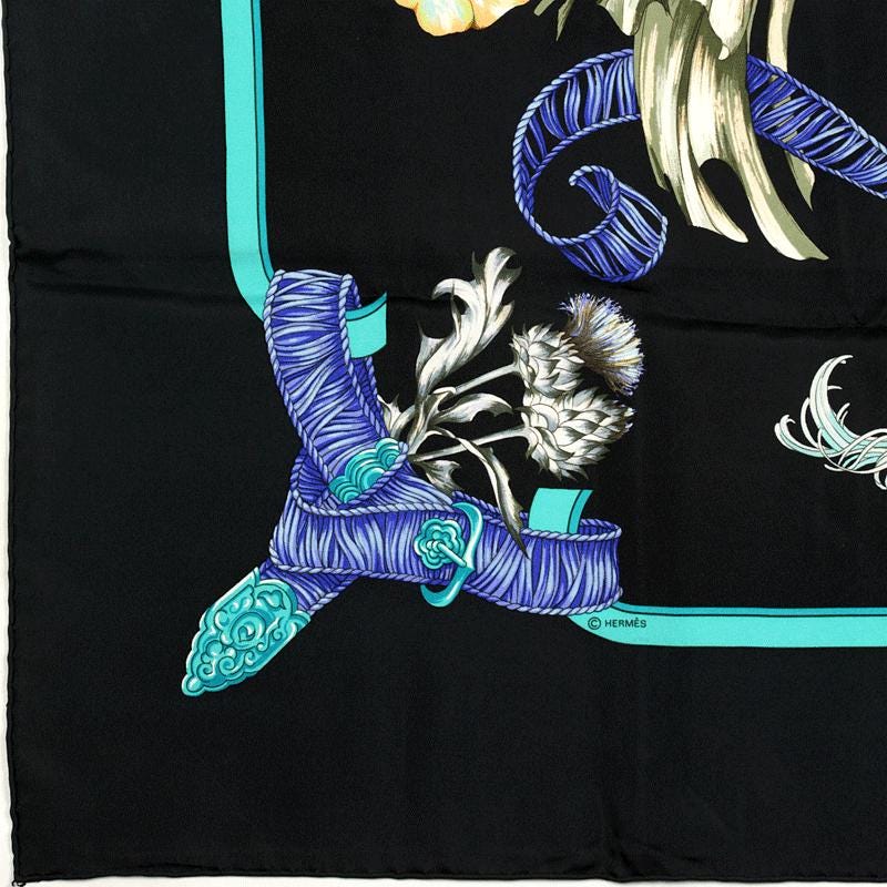 Hermes Scarf "Regina" by Leila Menchari 90cm Silk