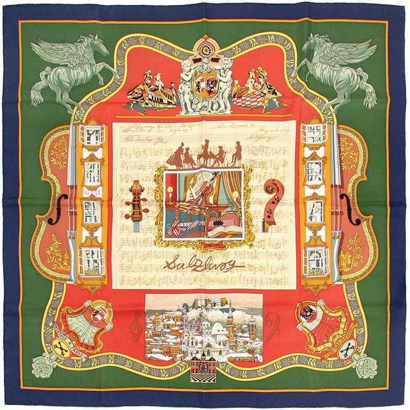 Hermes Scarf "Salzburg" by Loic Dubigeon 90cm Silk | Carre Foulard