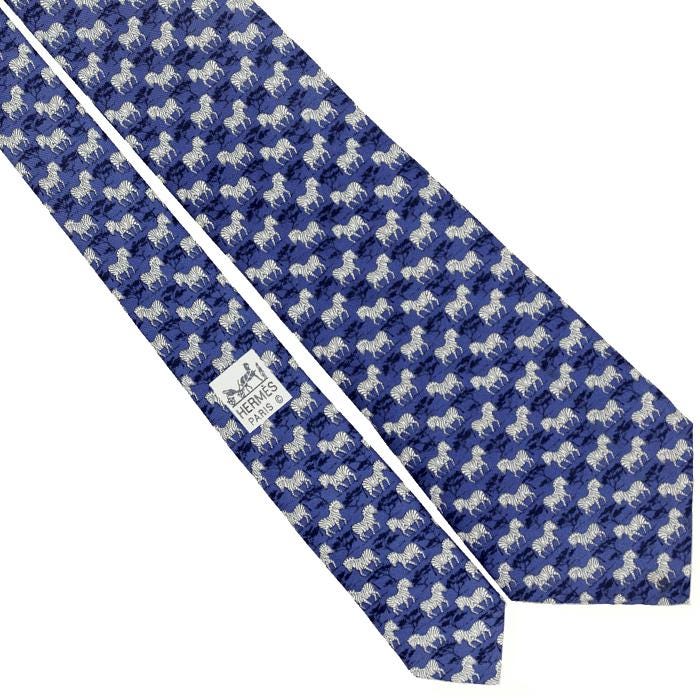 Hermes Men's Silk Tie Zebras Pattern 7110 | Necktie Cravate