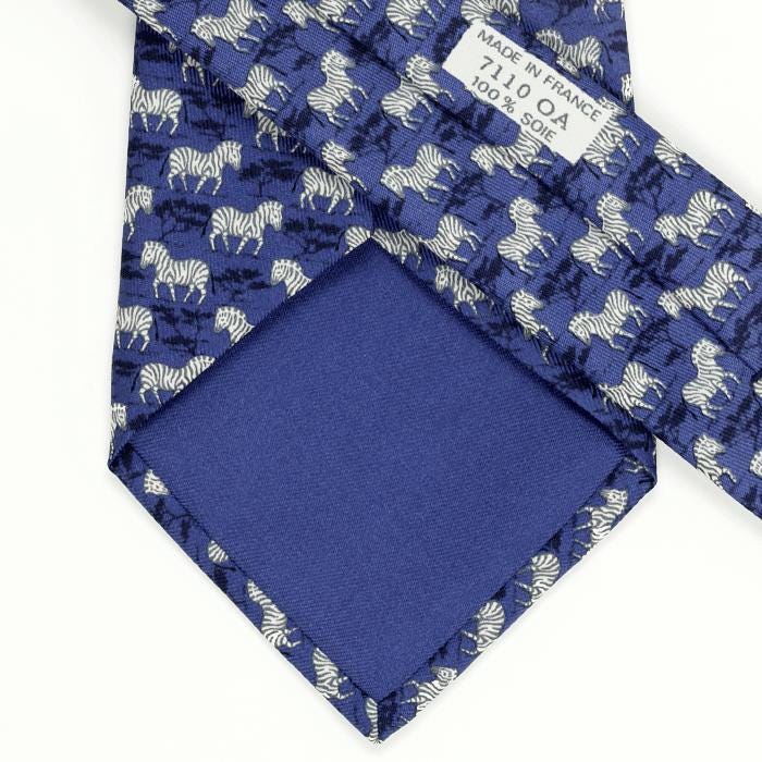 Hermes Men's Silk Tie Zebras Pattern 7110 | Necktie Cravate