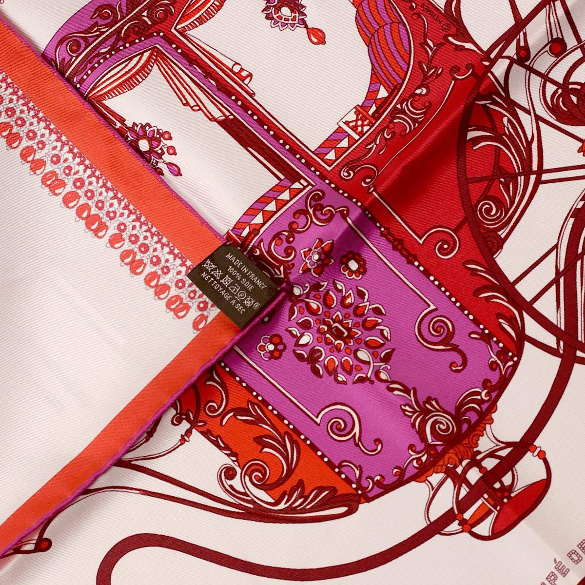 Hermes Scarf 45cm "Coupè de Gala" by Wlodek Kaminski Silk Gavroche