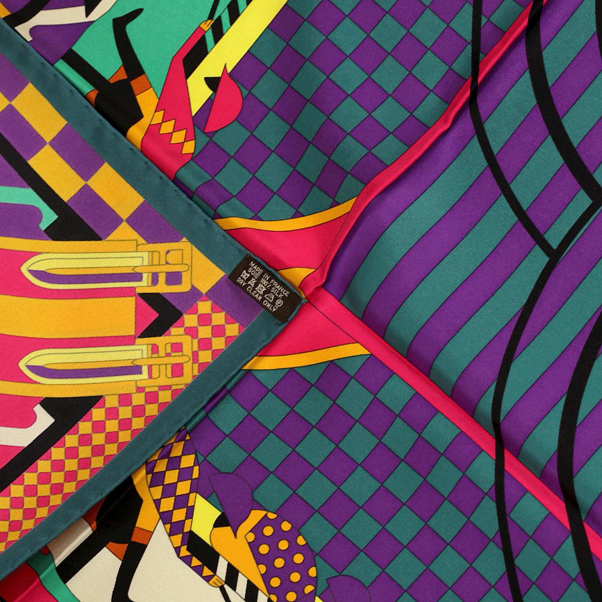 Hermes Scarf "Steeplechase" by Virginie Jamin 90cm Silk