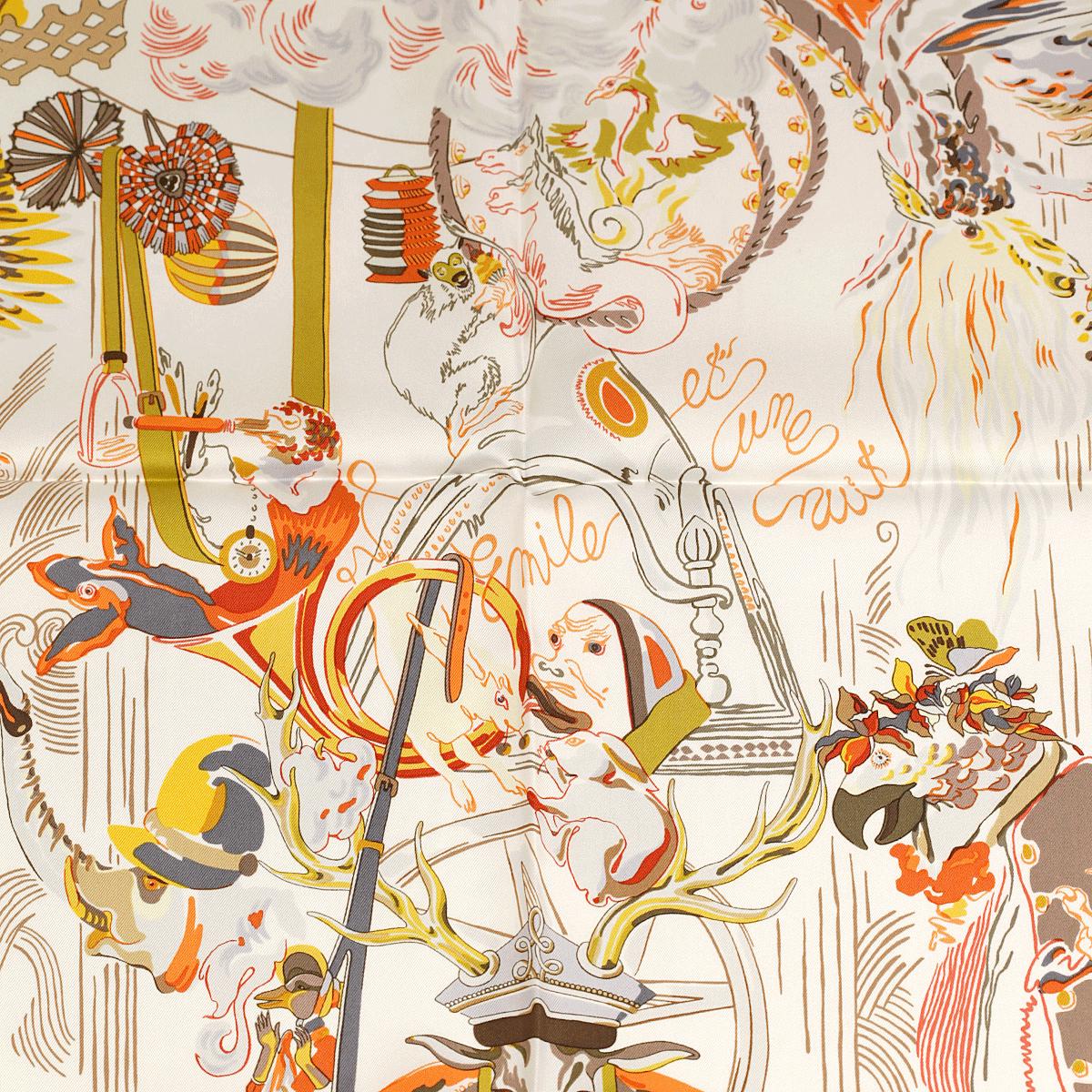 Hermes Scarf "Emile et Une Nuit" by Virginie Jamin 90cm Silk | NWT