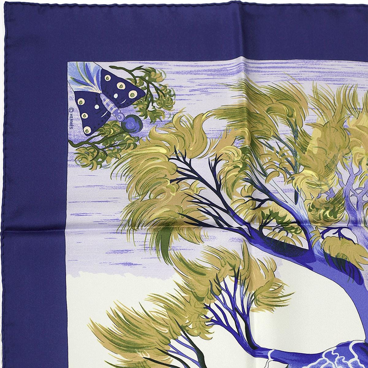 Hermes Scarf "Kuggor Tree" by Sefedin Kwumi 90cm Silk | Foulard Carre