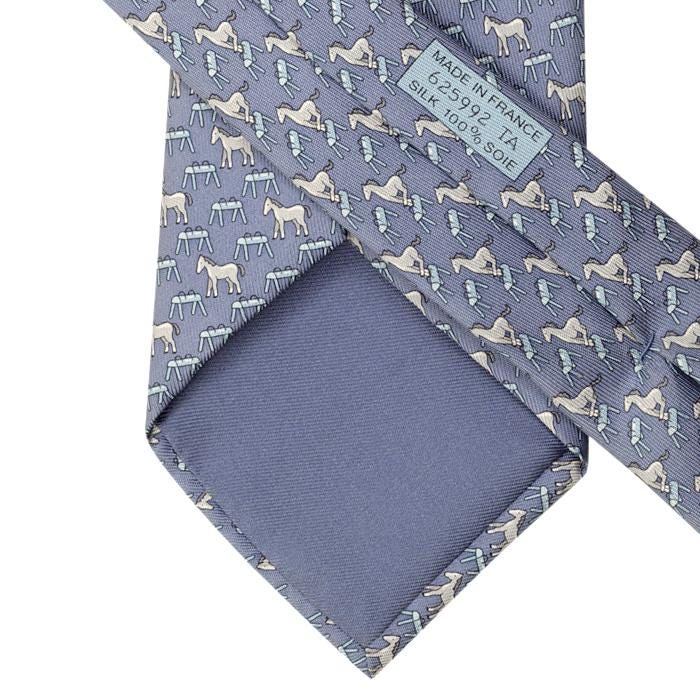 Hermes Men's Silk Tie Whimsical Horse Pattern 625992 | Necktie Cravate