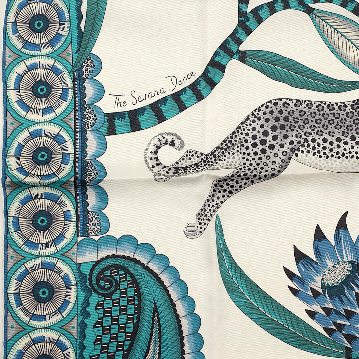 Hermes Scarf "Savana Dance" by Ardmore Artists 70cm Silk | Foulard Carre
