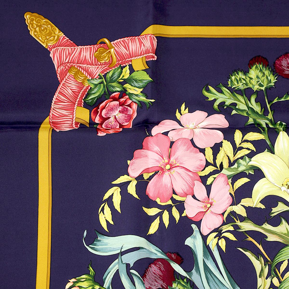 Hermes Scarf "Regina" by Leila Menchari 90cm Silk