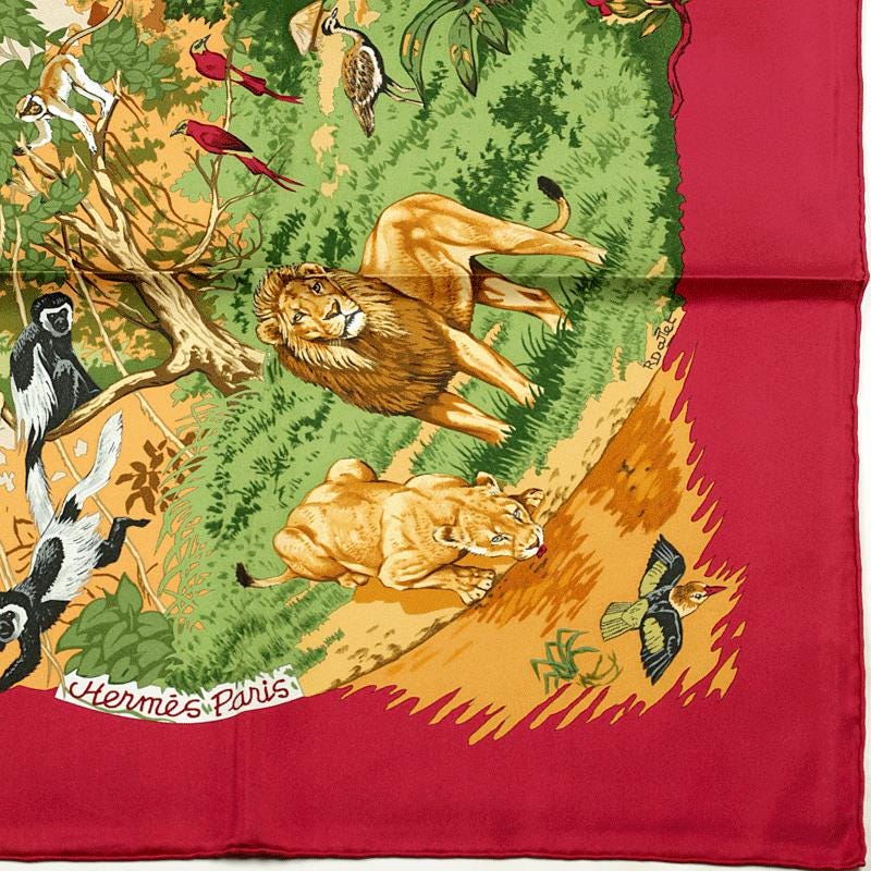 Hermes Scarf "Africa" by Robert Dallet 90cm Silk | Carre Foulard