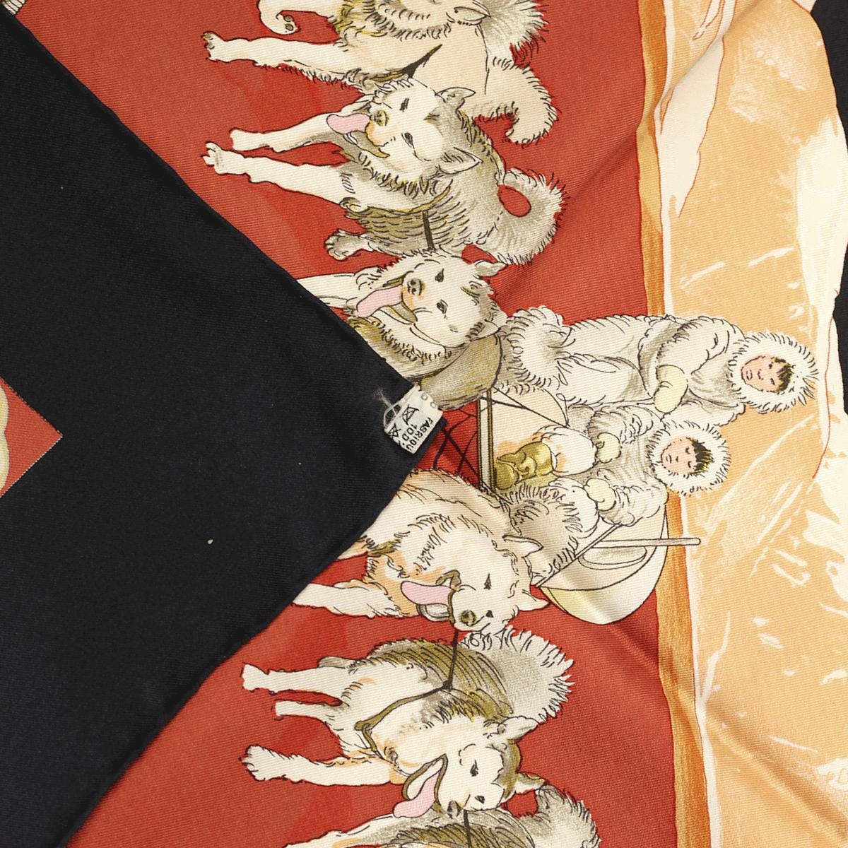 Hermes Scarf "Gronland" by Philippe Ledoux Vintage 90cm Silk