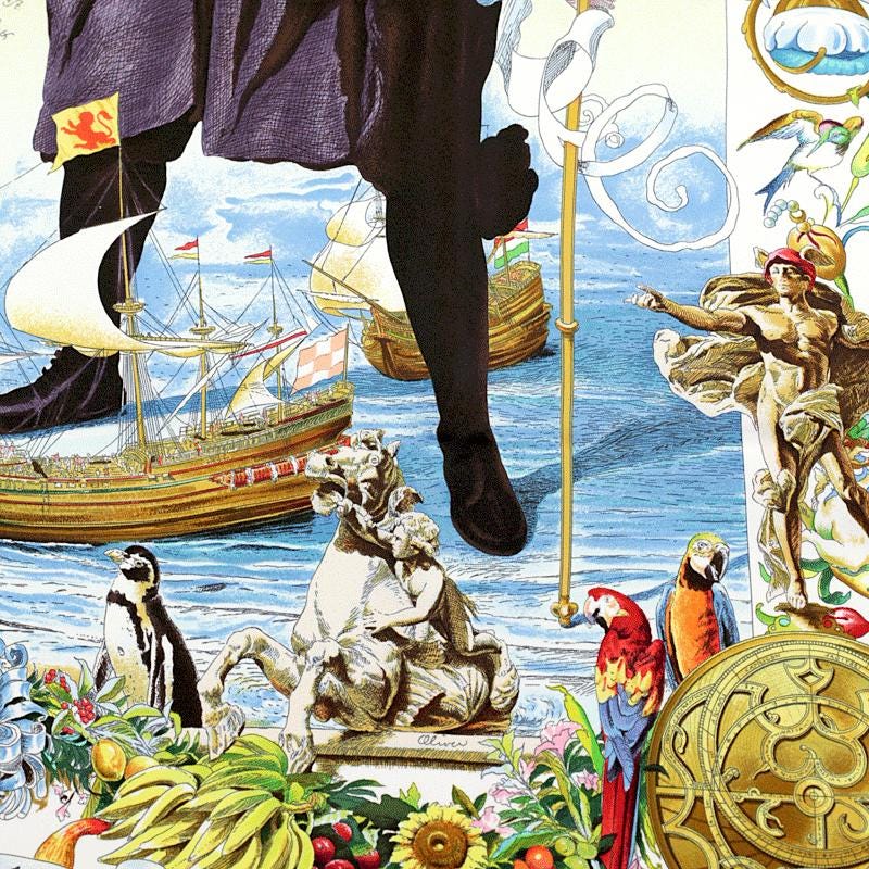 Hermes Scarf "Les Ameriques" by Kermit Oliver 90cm Silk | Carre Foulard