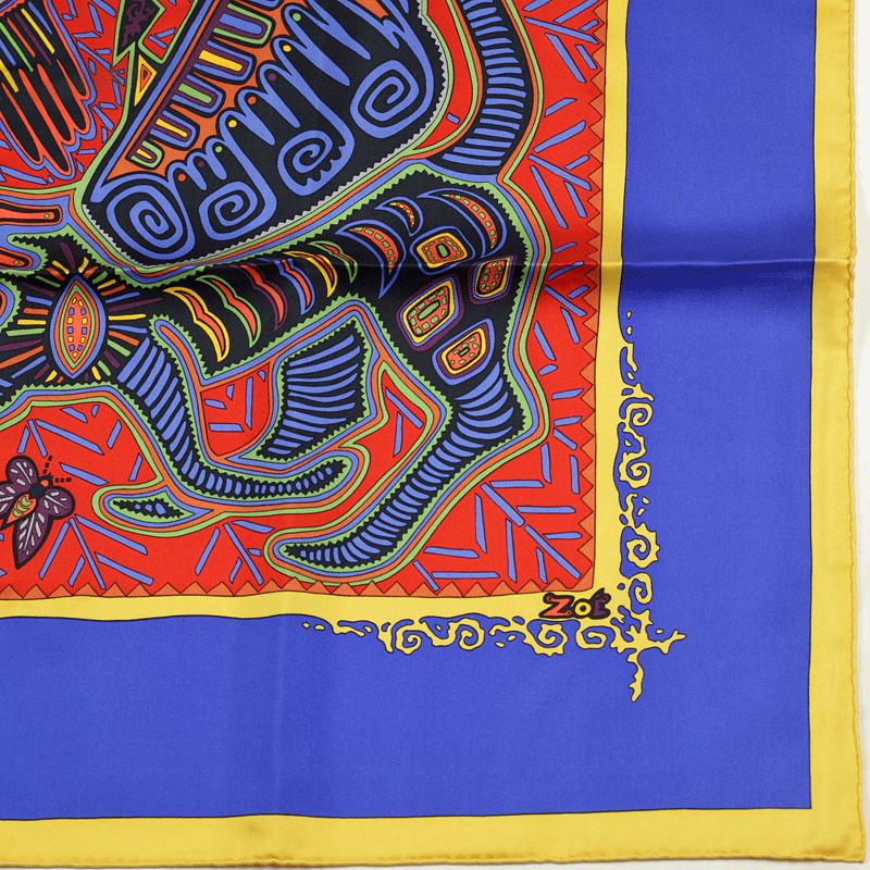 Hermes Scarf "Legende Kuna Peuple de Panama" by Zoe Pauwels 90cm Silk | Foulard Carre