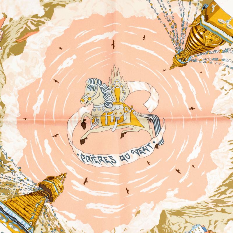Hermes Scarf "Prieres au Vent" by Dimitri Rybaltchenko 90cm Silk