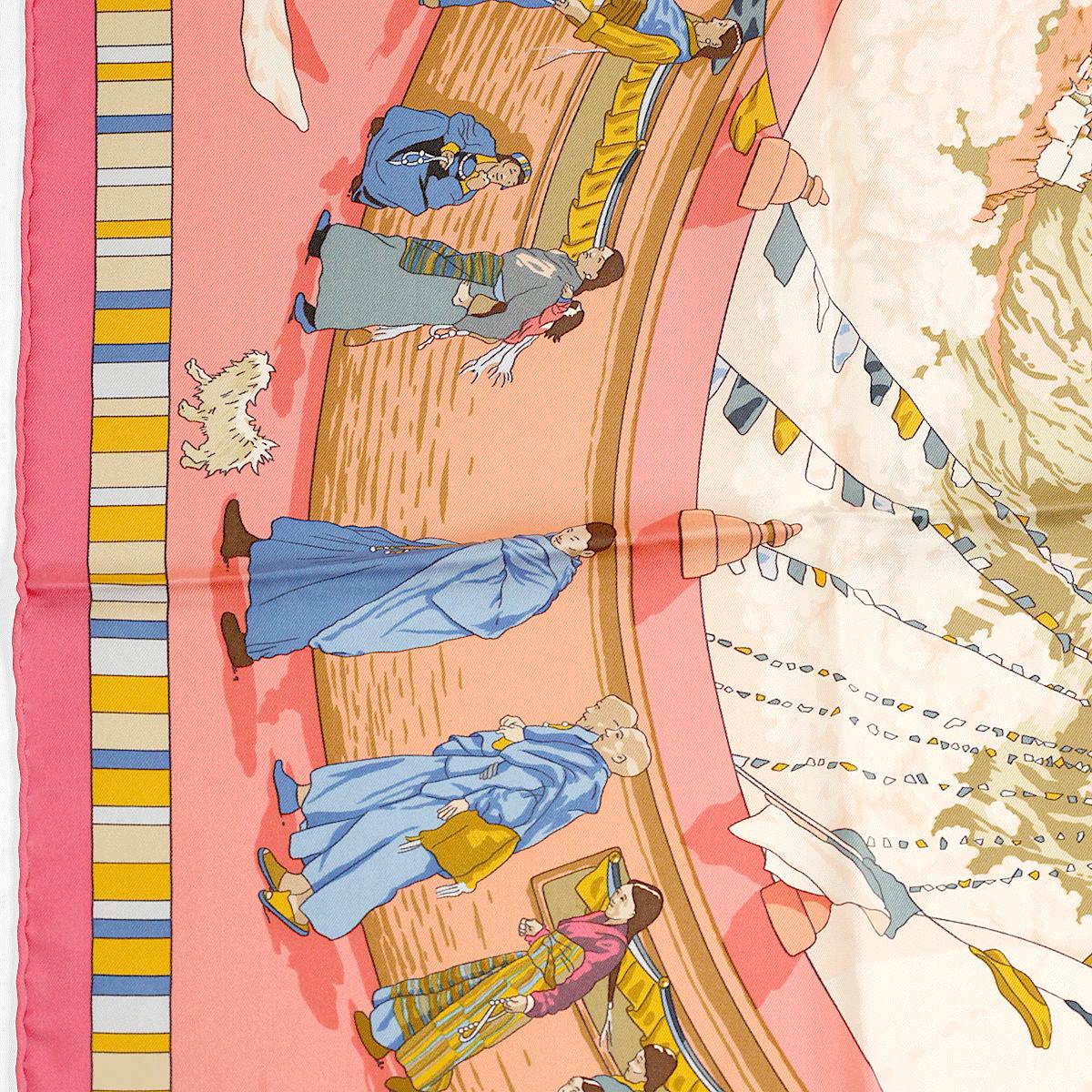 Hermes Scarf "Prieres au Vent" by Dimitri Rybaltchenko 90cm Silk