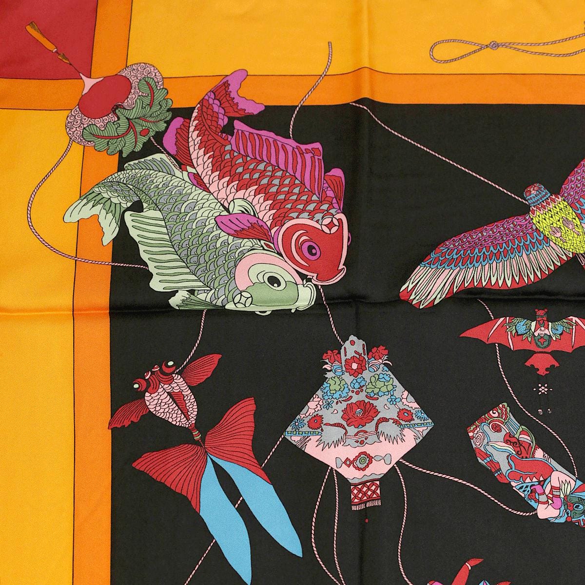 Hermes Scarf "Soies Volantes" by Loic Dubigeon 90cm Silk