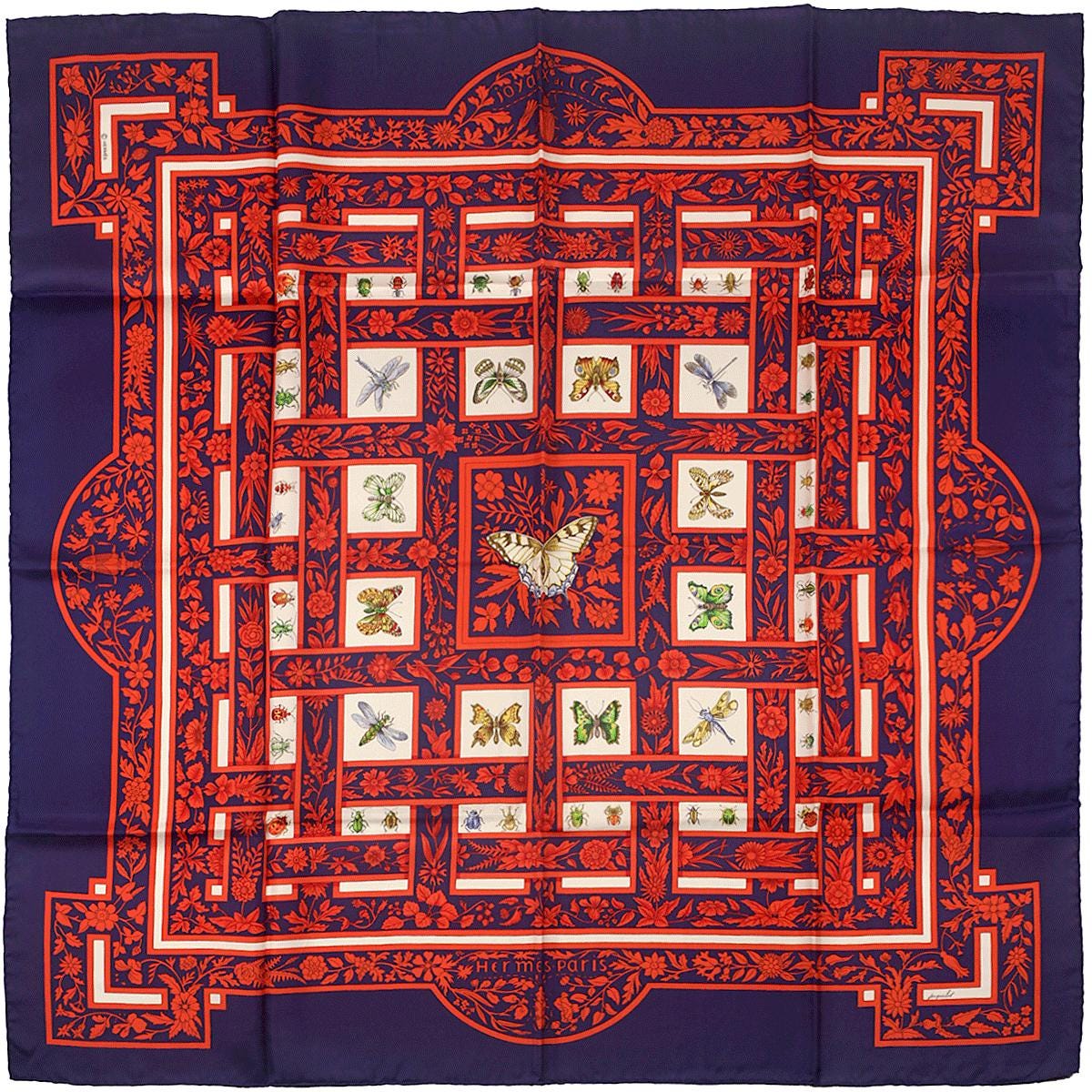 Hermes Scarf "Joyaux de l'ete" by Antoine De Jacquelot 90cm Silk | Carre Foulard