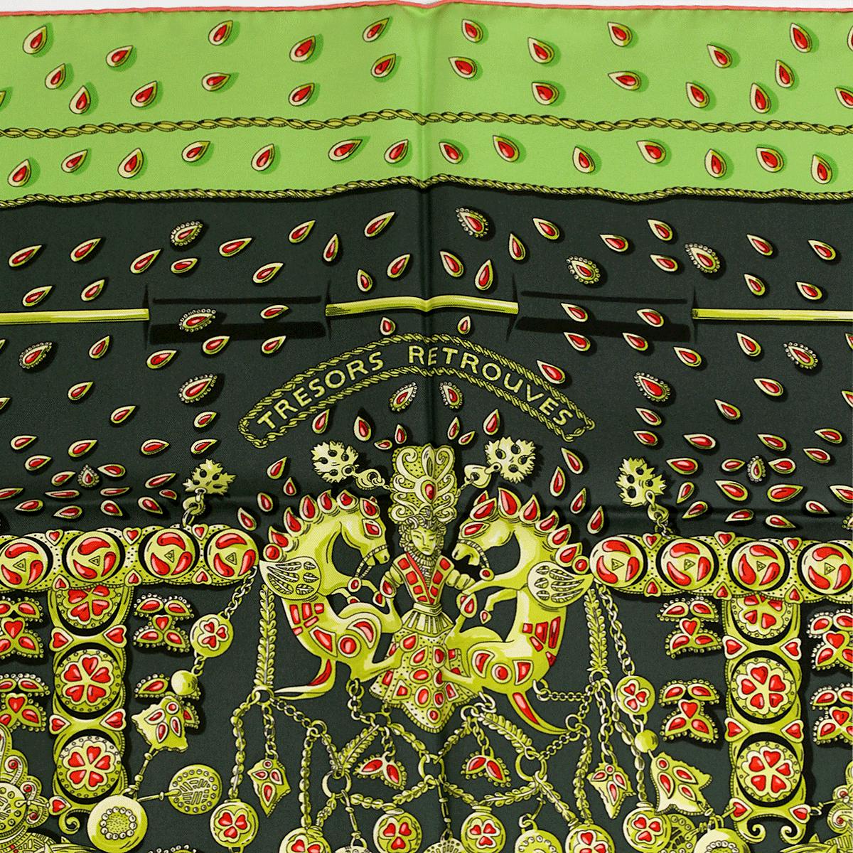 Hermes Scarf "Tresors Retrouves" by Annie Faivre 90cm Silk